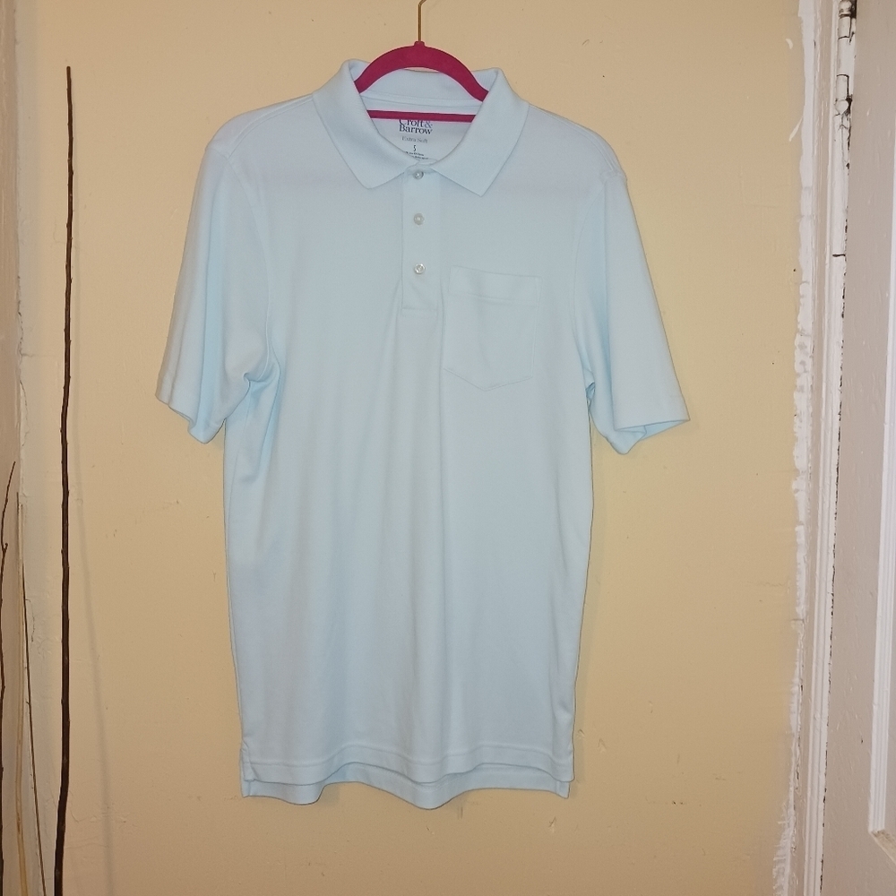 Croft & Barrow men’s sea green polo Size S‎